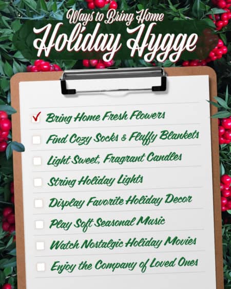 Image of checklist for how to create holiday hygge